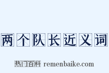 两个队长近义词是什么意思的图片